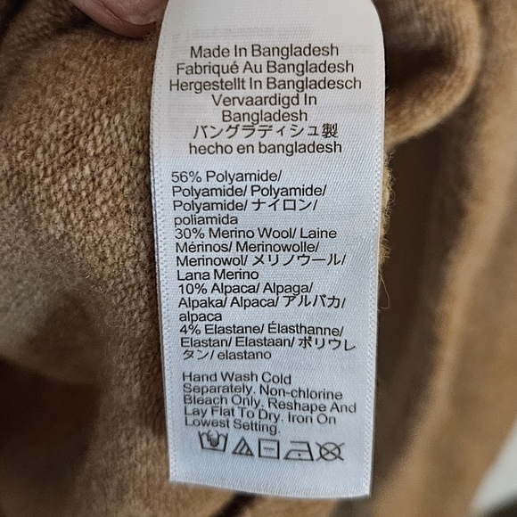 Rollneck Sweater in Super Soft Yarn Heather Camel size Small EUC - Picture 5 of 9